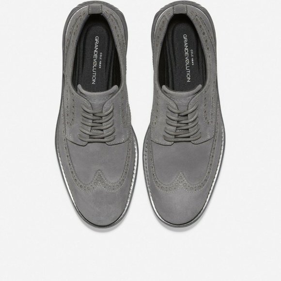 Cole Haan Men\'s GrandEvolution Gray Suede Wingtip Oxford casual Shoes 11.5M  NIB main image 7